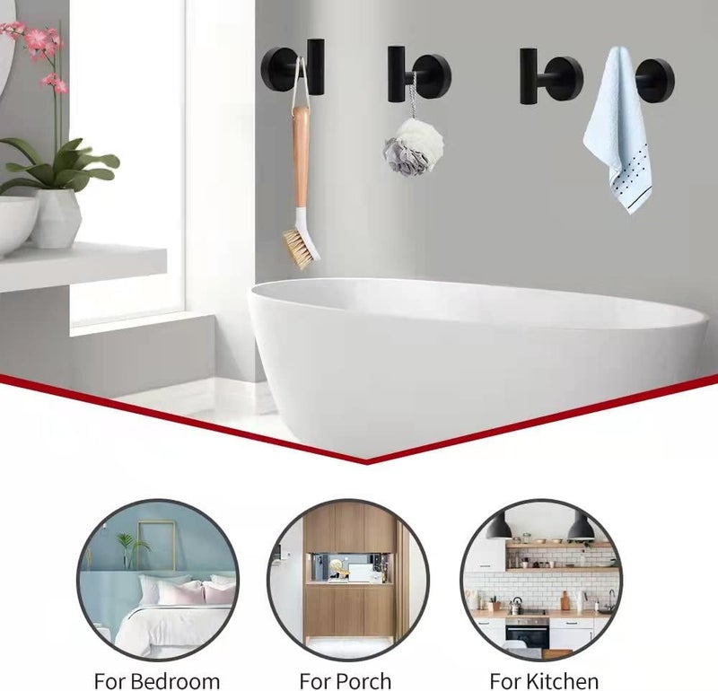 Ruby Q 10pcs Bathroom Hardware Set, Including 16" Hand Towel Bars, Toilet Paper Holders, Towel Rings, Robe Towel Hooks - Image 5